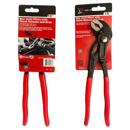 Xtrweld 12 in Pliers, Groove Joint, QR and Grab, Steel Black Oxide TPKP12QR